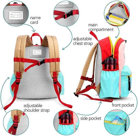 atgark Preschool Toddler Backpack For Boys Girls, School Mini & Travel, Small Kids Child Backpacks, Kindergarten Elementary bag, 11.6" H - Image 6