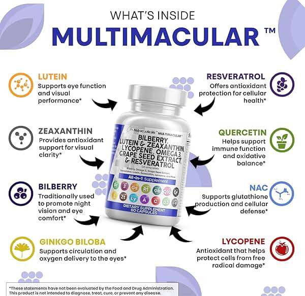 Clean Nutra Eye Vitamins with Bilberry Lutein and Zeaxanthin Supplements Lycopene 40mg Resveratrol Grape Seed Astaxanthin for Eyes - Eye Care Health Support Eye Vitamin and Mineral Supplement - Image 3