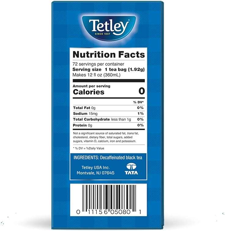 Tetley, Decaffeinated Classic Black Tea Bags, 72 Count - Image 2
