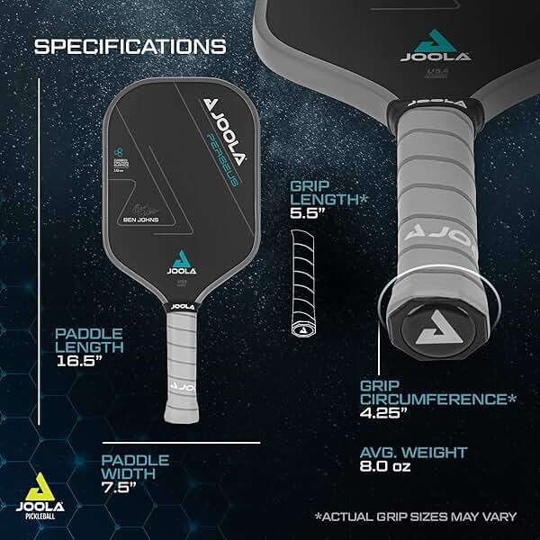 JOOLA Professional Pickleball Paddles – Charged Surface Technology for Power & Feel – Select Perseus or Hyperion Shape – Fully Encased Carbon Fiber – USAP Approved – Well Balanced w/Pop & Control - Image 2