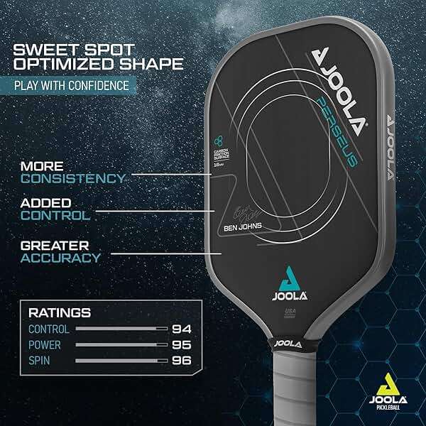 JOOLA Professional Pickleball Paddles – Charged Surface Technology for Power & Feel – Select Perseus or Hyperion Shape – Fully Encased Carbon Fiber – USAP Approved – Well Balanced w/Pop & Control - Image 4