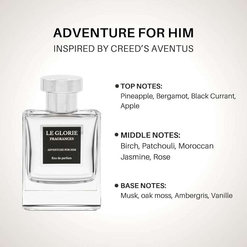 Le Glorie Fragrances Inspired by Aventus for men, Adventure for Him EDP, Long Lasting 12-14 Hours Perfume Spray for Men, All Skin Types, Cruelty Free - 1.70 oz 50ml - Image 4