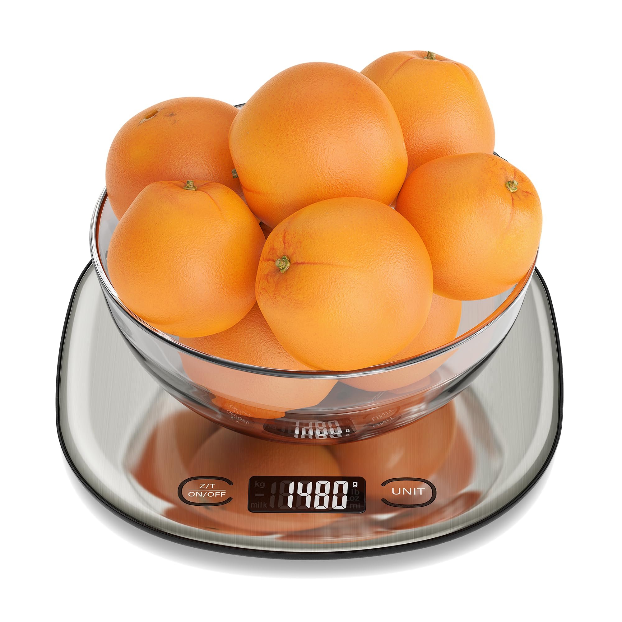 Ultrean High Capacity Food Scale, 33lb Rechargeable Digital Kitchen Scale with LCD Display, Slim & Lightweight Design, 1g Precise Graduation, Weight Grams and Ounces for Cooking, Baking & Meal Prep - Product Image