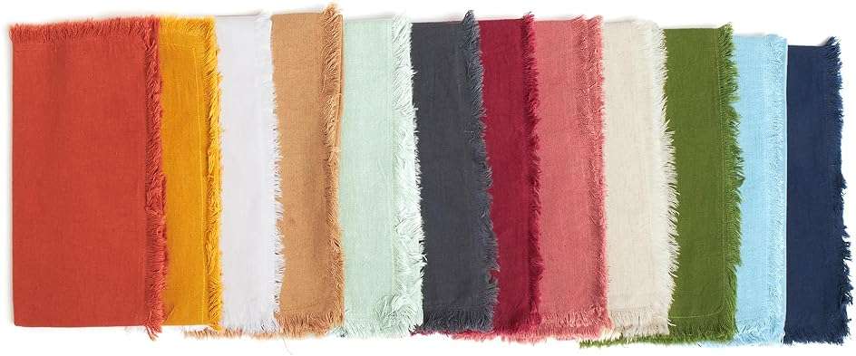 ACCENTHOME Natural Cotton Linen Napkin Set of 12 18x18 inch Dinner Napkins - Washable Soft Premium Hotel Quality Reusable Hemmed Edges Napkins Perfect Table Linens for Family Dinners, Weddings - Image 6