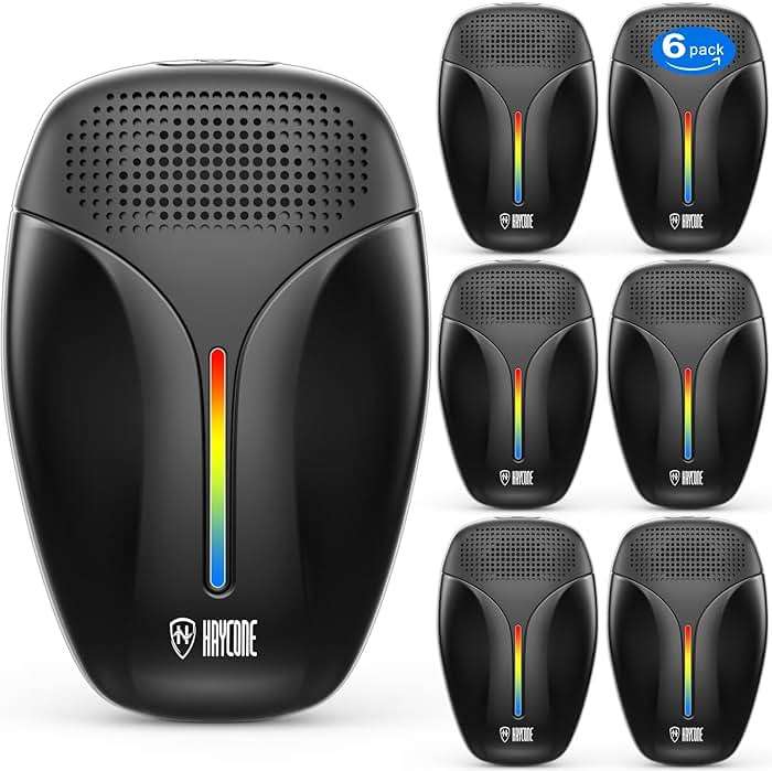Upgraded Ultrasonic Repeller & Insect Indoor Repeller,Ultrasonic and Repellent for Roach,Rodent,Mouse,Bugs,Mosquito,Mice,Spider,Ant,3 Mode Switching,6 Packs - Image 1