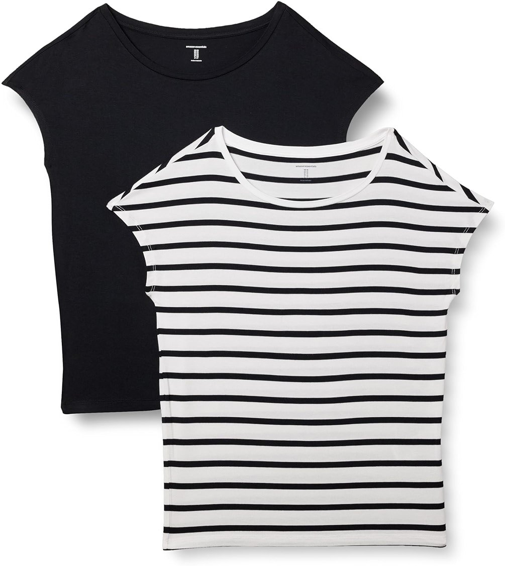 Amazon Essentials Women's Jersey Regular-Fit Short-Sleeve Boat-Neck Dolman T-Shirt - Product Image