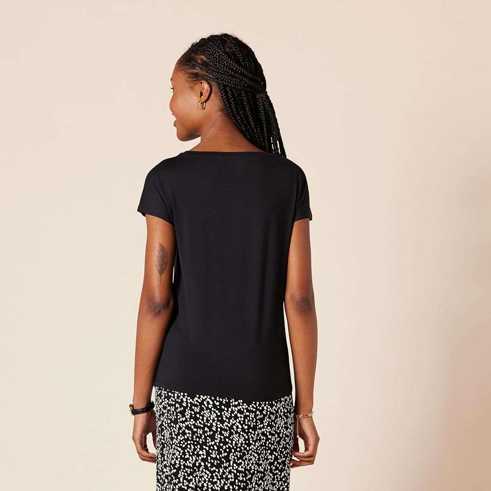 Amazon Essentials Women's Jersey Regular-Fit Short-Sleeve Boat-Neck Dolman T-Shirt - Image 4