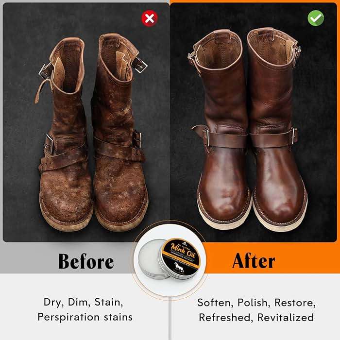 MEKER Mink Oil for Leather Boots, Leather Conditioner and Cleaner 3.52 oz-All-Natural Waterproof Soften and Restore Shoes - Image 4