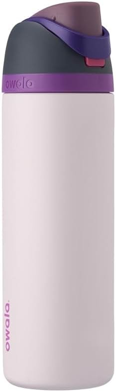 Owala FreeSip Insulated Stainless Steel Water Bottle with Straw for Sports and Travel, BPA-Free, 24oz, Dreamy Field - Product Image