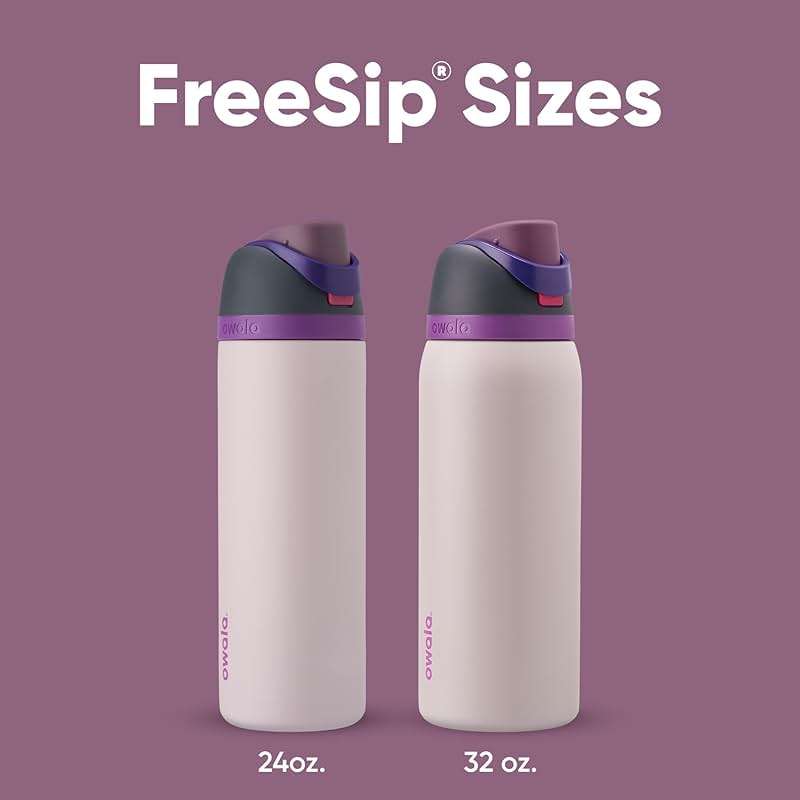 Owala FreeSip Insulated Stainless Steel Water Bottle with Straw for Sports and Travel, BPA-Free, 24oz, Dreamy Field - Image 5