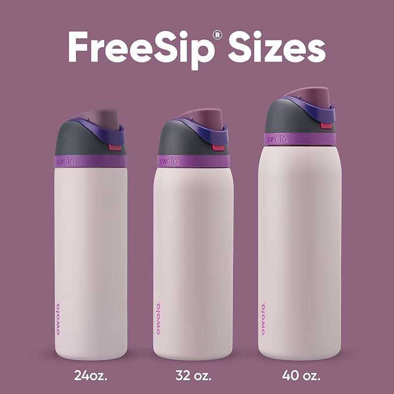 Owala FreeSip Insulated Stainless Steel Water Bottle with Straw for Sports and Travel, BPA-Free, 24oz, Dreamy Field - Image 6