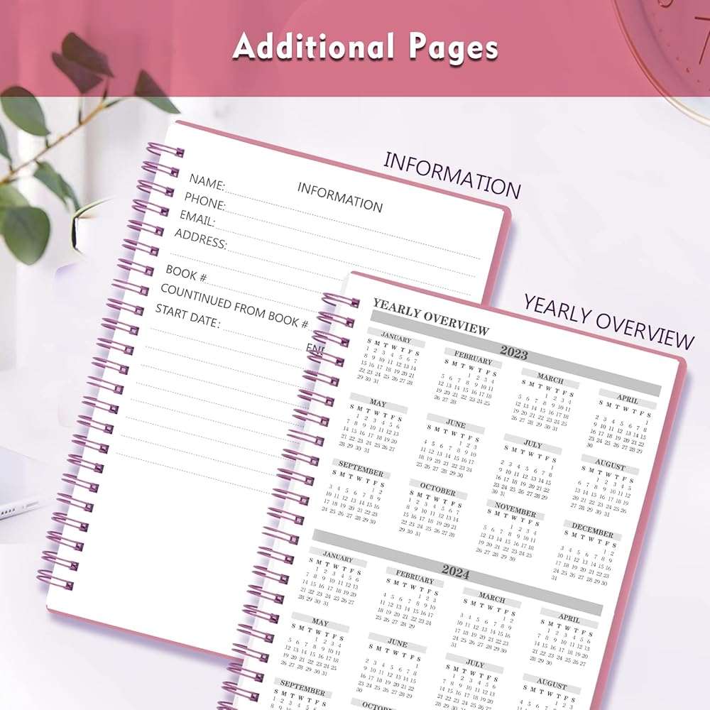 Check Registers for Personal Checkbook, Double Spiral Check Register Book, Budget Planner with Check Register for Personal and Work, 5.8'' x 8.3'' - Pink - Image 4