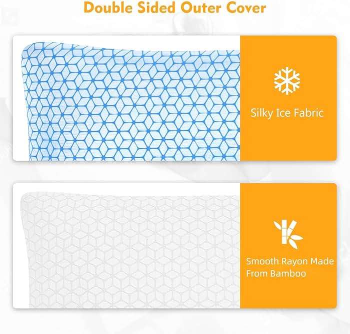 Love Attitude Shredded Memory Foam Pillows King Size Set of 2, Cooling Pillow Firm and Soft Adjustable for Side Back Stomach Sleepers - Image 3