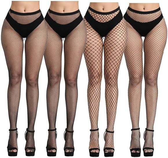 Keldorng Womens High Waist Fishnet Stockings,Stretchy Fishnet Stockings Thigh Tights Pantyhose Stockings - Product Image
