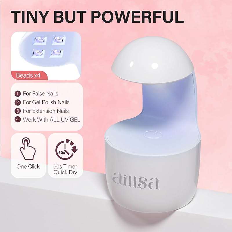 AILLSA Nail Extension Kit Short Almond Nail Tips 240pcs with 2 In 1 Nail Glue Base Coat and Nail Dehydrator, Gel Nail Tips Kit with Nail Lamp Top Coat for Starters Home Salon - Image 5