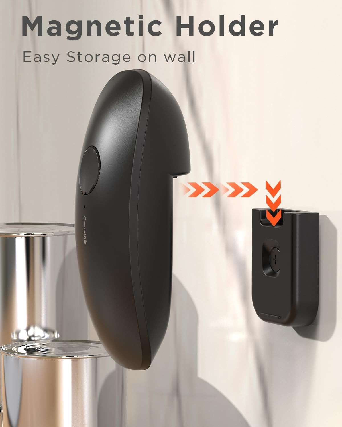 Canslab Ultrablde (Basic Version)_Rechargeable Electric Can Openers for Kitchen for Seniors with Arthritis- USB Battery Can Opener for Any Size Can - Smooth Edge, Handsfree, Wall Mountable Opener - Image 5
