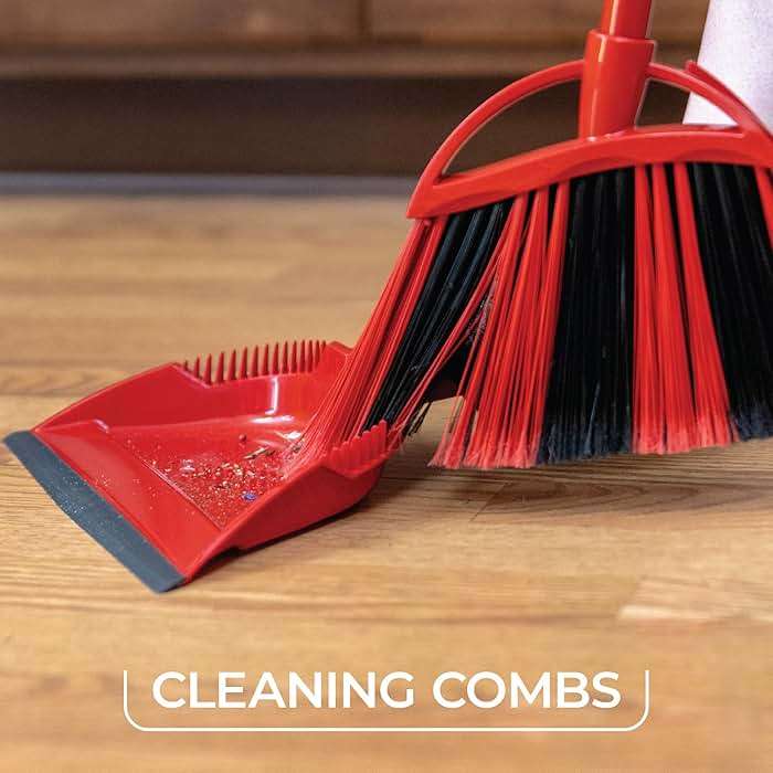 O-Cedar One Sweep Broom & Step-On Dustpan Set | Patented Wave Bristles Remove Over 99% of Dirt in One Pass | Lightweight & Quiet for Pet-Friendly Cleaning - Image 2