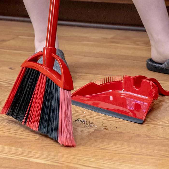 O-Cedar One Sweep Broom & Step-On Dustpan Set | Patented Wave Bristles Remove Over 99% of Dirt in One Pass | Lightweight & Quiet for Pet-Friendly Cleaning - Image 7