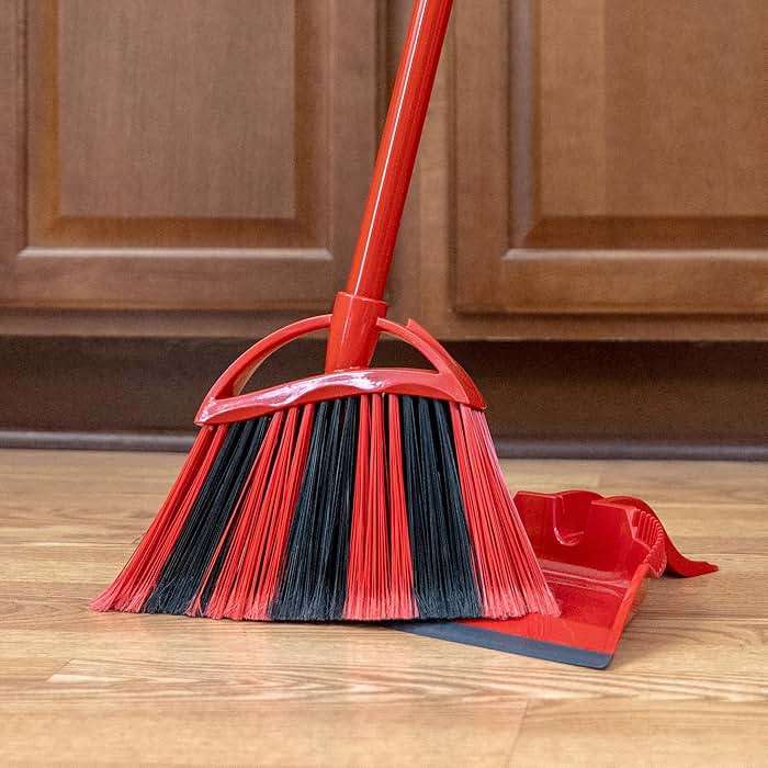 O-Cedar One Sweep Broom & Step-On Dustpan Set | Patented Wave Bristles Remove Over 99% of Dirt in One Pass | Lightweight & Quiet for Pet-Friendly Cleaning - Image 8