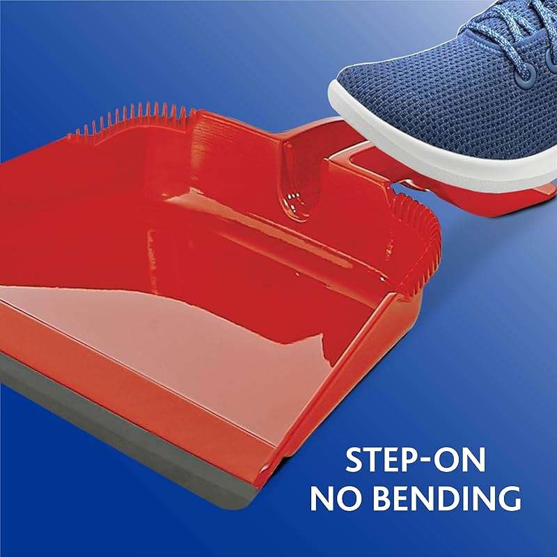 O-Cedar One Sweep Broom & Step-On Dustpan Set | Patented Wave Bristles Remove Over 99% of Dirt in One Pass | Lightweight & Quiet for Pet-Friendly Cleaning - Image 9