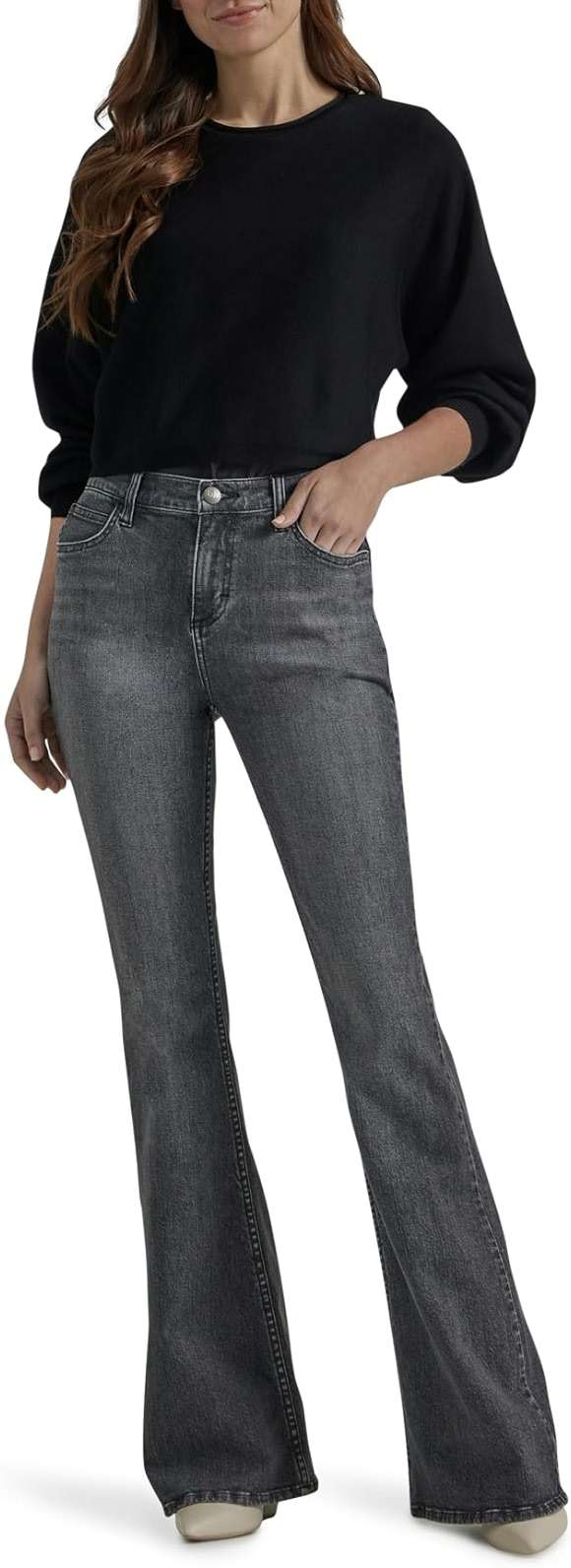 Lee Women's Legendary Mid Rise Flare Jean - Image 4