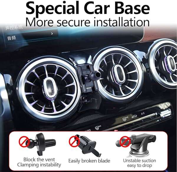 LUNQIN Car Phone Holder Mount for 2020-2025 Mercedes Benz GLB 250 Class EQB Auto Accessories Interior Decoration Mobile Cell Smartphone Bracket - Image 2