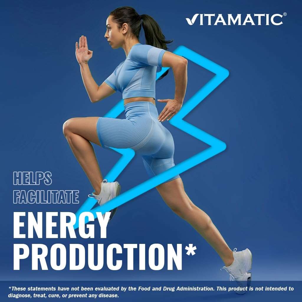 Vitamatic Vitamin B12 5000 mcg – 365 Fast Dissolve Tablets Berry Flavor – Supports Energy Production & Nervous System Health – Non-GMO, Gluten-Free - Image 6