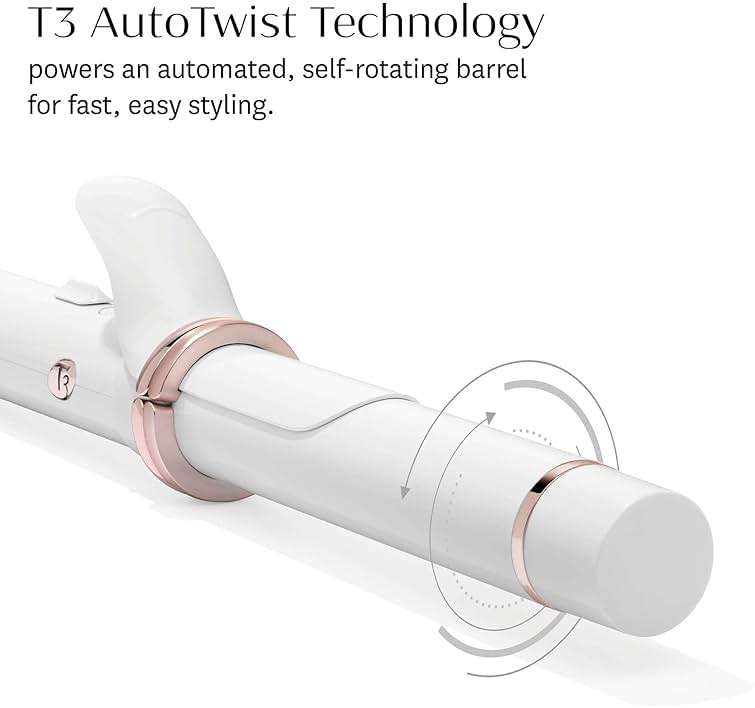 T3 CurlWrap Automatic Rotating Curling Iron with Longer Barrel, 2 Timer Settings, 9 Heat Settings, Auto-Rotating Ceramic Barrel and Ion Generator for Fast, Easy Curls and Waves on All Hair Types - Image 2