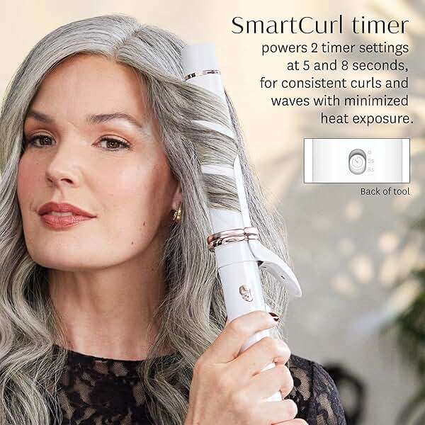 T3 CurlWrap Automatic Rotating Curling Iron with Longer Barrel, 2 Timer Settings, 9 Heat Settings, Auto-Rotating Ceramic Barrel and Ion Generator for Fast, Easy Curls and Waves on All Hair Types - Image 3
