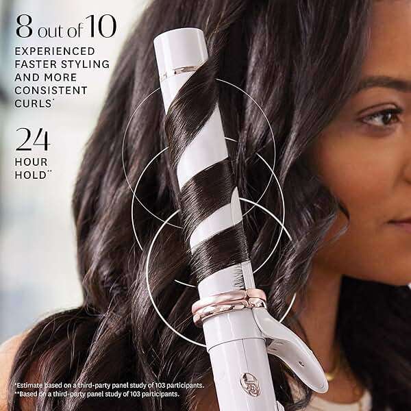 T3 CurlWrap Automatic Rotating Curling Iron with Longer Barrel, 2 Timer Settings, 9 Heat Settings, Auto-Rotating Ceramic Barrel and Ion Generator for Fast, Easy Curls and Waves on All Hair Types - Image 8