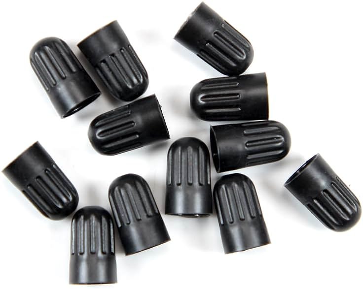 Dsycar 30 Pack TPMS Tire Valve Stem Caps, Black Plastic Long Stem Caps for TR20008 TPMS Valve Caps with Rubber Gasket - Product Image