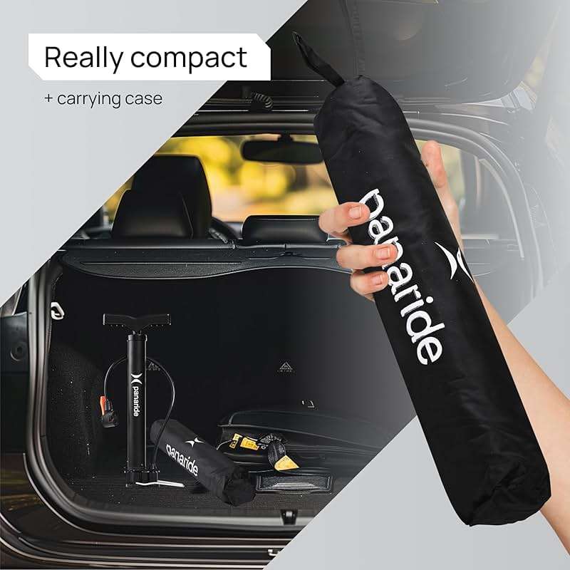 Bike Pump Floor, Advanced Bike Tire Inflator, Bicycle Hand Air Pump with Dual Presta and Schrader Valves, Handheld Pump, Suitable for Road and Mountain Bikes, Baby Stroller, Balls - Image 4