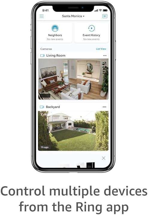 Like-New Ring Outdoor Cam (Stick Up Cam), Weather-resistant home or business security camera, outdoor ready, Live View, Color Night Vision, Two-Way Talk, motion alerts, Works with Alexa, White - Image 4