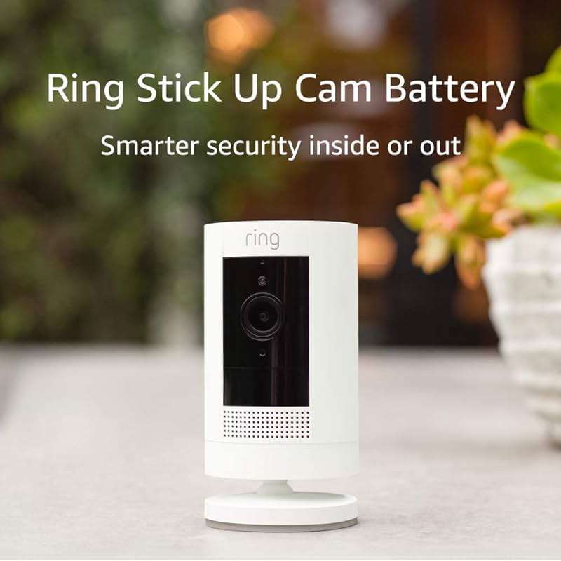 Like-New Ring Outdoor Cam (Stick Up Cam), Weather-resistant home or business security camera, outdoor ready, Live View, Color Night Vision, Two-Way Talk, motion alerts, Works with Alexa, White - Image 6