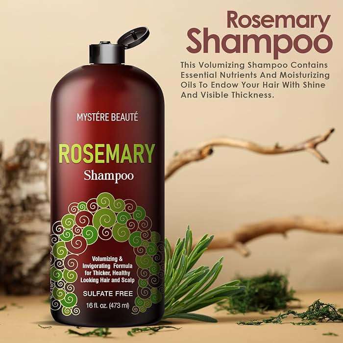 Rosemary Shampoo - Rosemary Shampoo for Hair Growth Organic - Promotes Hair Growth & Scalp Health - Volumizing Formula for Thicker Healthier Hair - Sulfate & Paraben Free, for Men Women - 16 fl oz - Image 3