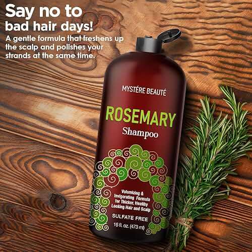 Rosemary Shampoo - Rosemary Shampoo for Hair Growth Organic - Promotes Hair Growth & Scalp Health - Volumizing Formula for Thicker Healthier Hair - Sulfate & Paraben Free, for Men Women - 16 fl oz - Image 5