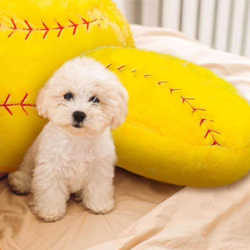 Gerrii 2 Pieces Sports Softball Plush Pillow Sport Theme Fluffy Stuffed Throw Pillow Softball Volleyball Room Decor Gift for Bedroom Decoration Supplies - Image 6