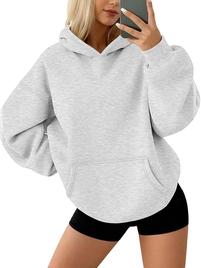 Trendy Queen Womens Oversized Hoodies Fleece Sweatshirts Fall Fashion Pullover Sweaters Winter Clothes - Product Image