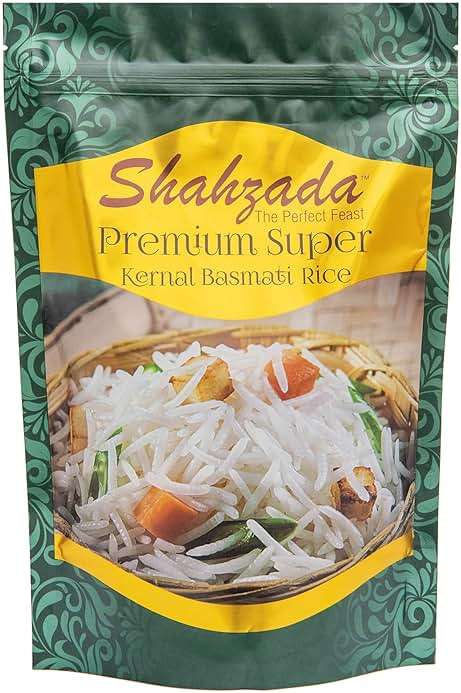 Shahzada Premium Super Kernal Basmati Rice (02 Lbs.) Aromatic Basmati, AGED, Flavorful, Slender |Non-Sticky Grain for Delicious Dining Experience, Non-GMO, Vegan, Gluten Free, Soy Free, No Cholesterol, Resealable Zip-Lock Bag | 02 Pound Packing - Image 1
