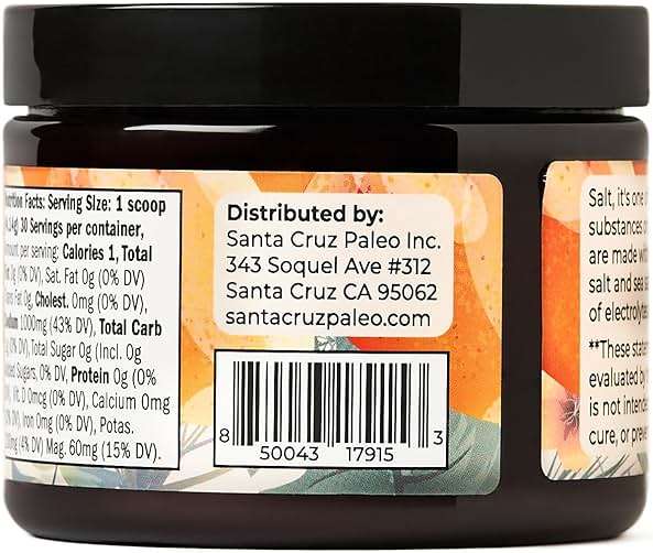 Santa Cruz Paleo Electrolyte Powder, Mango Flavor, Sugar Free Hydration Drink Mix with Himalayan Pink Salt, Sea Salt, Magnesium Glycinate, Potassium Chloride, Sweetened with Stevia, 30 Servings - Image 8