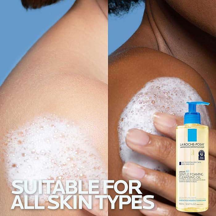 La Roche-Posay Lipikar AP+ Gentle Foaming Cleansing Oil, Gentle Oil Cleanser for Face and Body Formulated with Niacinamide, Long-Lasting 24-hour Hydration, Fragrance-Free & Soap Free - Image 6