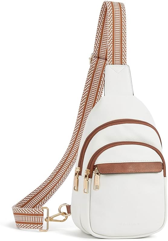 BOSTANTEN Sling Bag for Women Leather Crossbody Bags Fanny Pack Chest Bag for Travel - Product Image