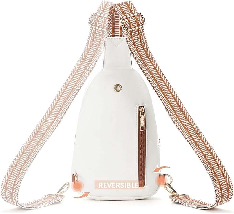 BOSTANTEN Sling Bag for Women Leather Crossbody Bags Fanny Pack Chest Bag for Travel - Image 7