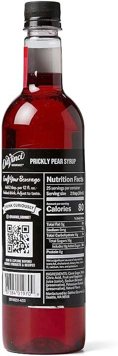 DaVinci Gourmet Prickly Pear Syrup, 25.4 Fluid Ounces (Pack of 1) - Image 2