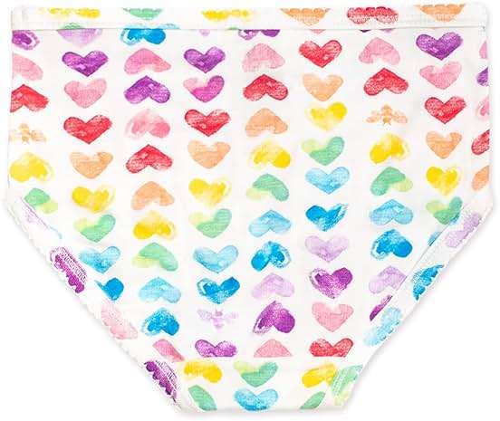 Burt's Bees Baby Toddler Girls' Underwear Set of 5 - Solids, Stripes,Prints, Tag-Free - Image 2