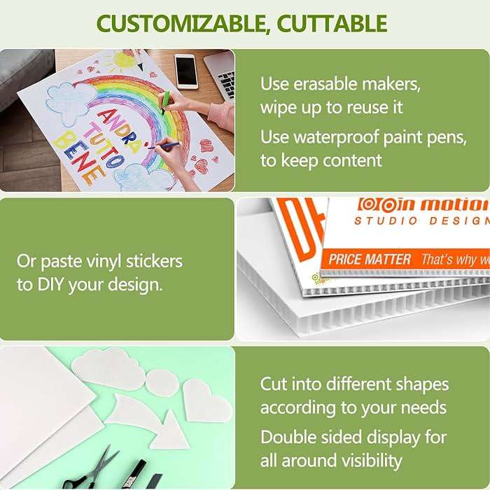 Blank Yard Signs with Stakes, Remiawy Custom Yard Sale Sign 17x12 Inch 4 Pack Corrugated Plastic Double Sided for Outdoor Lawn, Estate Garage, Open House, Birthday Decoration - Image 5