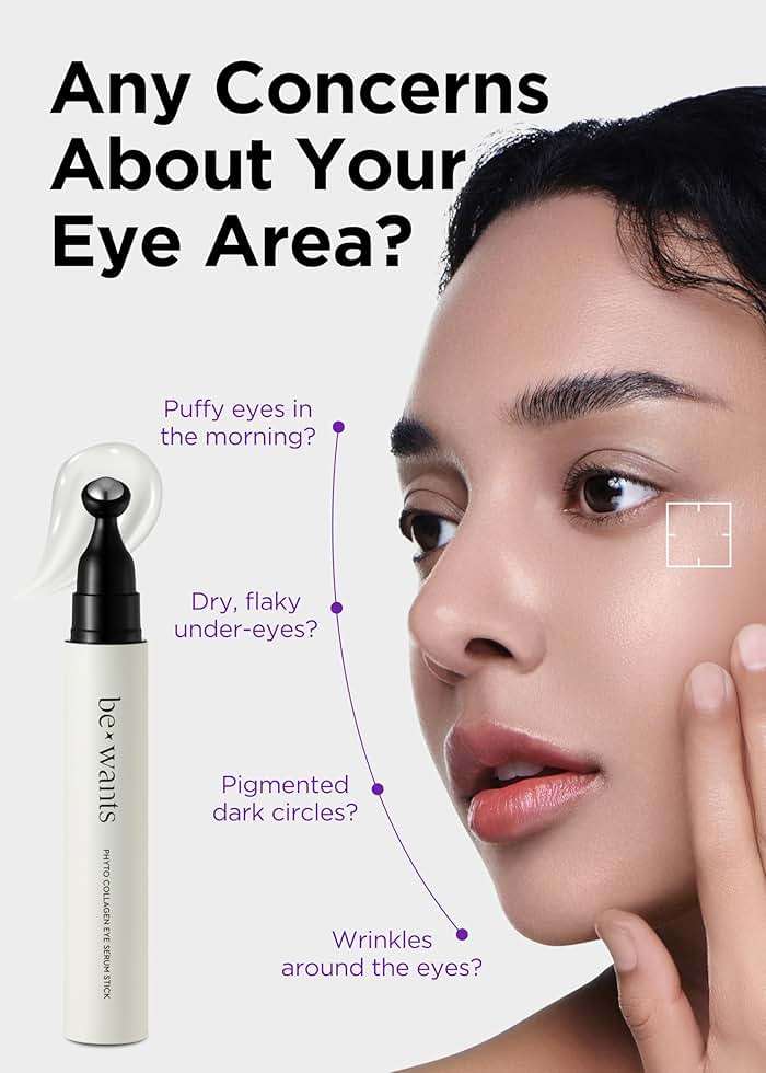 bewants Instant Eye Bag Remover for Puffiness, Serum Roller for Dark Circles and Puffiness, Under Eye Treatment with Bamboo Water, Vegan Collagen (1 Pack) - Image 2