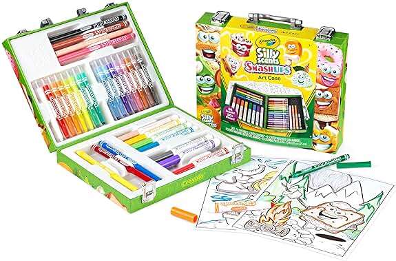 Crayola Silly Scents Mini Inspiration Art Case, Scented Crayons & Markers Set, Art Kit for Kids, Coloring Supplies, Travel Gifts for Kids, Ages 4+ - Image 3