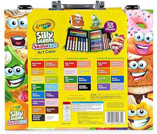 Crayola Silly Scents Mini Inspiration Art Case, Scented Crayons & Markers Set, Art Kit for Kids, Coloring Supplies, Travel Gifts for Kids, Ages 4+ - Image 6