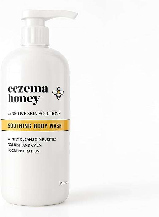 ECZEMA HONEY Soothing Body Wash - Daily Shower Gel & Eczema Treatment - Sensitive Skin Body Wash for Adults, Kids, & Babies - Body Cleanser for Eczema Relief (13 Oz) - Image 1